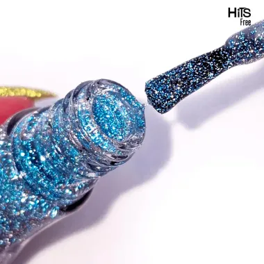 Esmalte Hits Glitter 5Free Cor Diamante Lua Azul 8ml