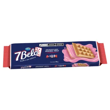 Biscoito 7Belo Arcor Wafer Especial com Recheio Sabor Original 80g