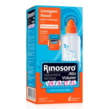 Rinosoro Alto Volume Infantil com 15 Sachês + Frasco Aplicador de 120ml