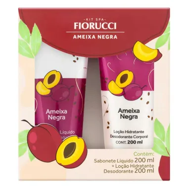 Sabonete Líquido Fiorucci Ameixa Negra 200ml e Loção Hidratante Fiorucci Ameixa Negra 200ml