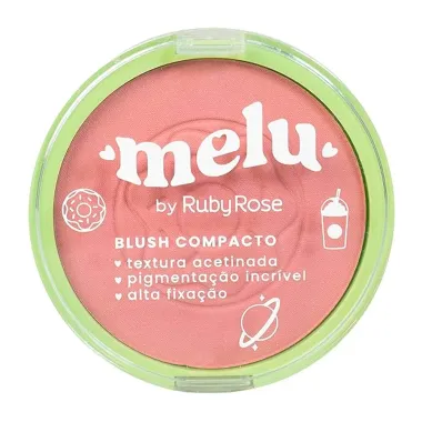 Blush Compacto Melu Ruby Rose RR8711 Cor Bubblegum 10g_1