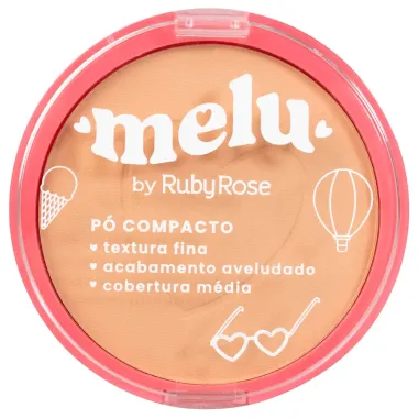 Pó Compacto Facial Ruby Rose Melu Cor Rr8532 MC50 10g