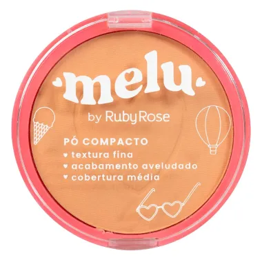 Pó Compacto Facial Ruby Rose Melu Cor Rr8533 MC60 10g