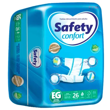 Fralda Geriátrica Safety Confort EG com 26 Unidades 1