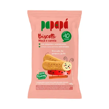 Biscotti Papapá 10+ Meses Sabor Maçã e Canela 60g