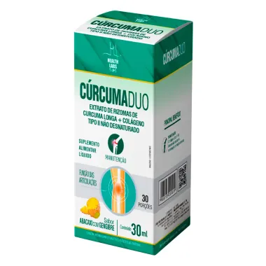 Cúrcuma Duo Health Labs Sabor Abacaxi com Gengibre 30ml