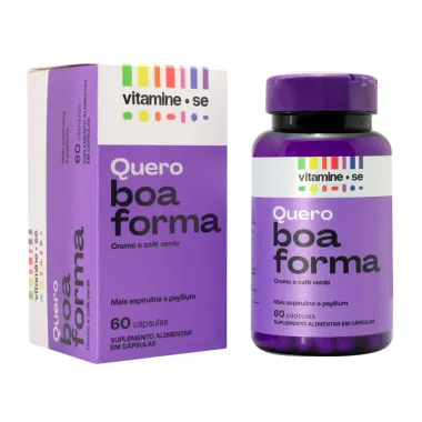 Vitamine-se Quero Boa Forma Cromo e Café Verde 60 Cápsulas Pote