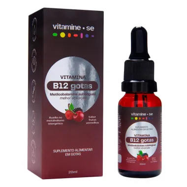 Vitamine-se Vitamina B12 Sabor Frutas Vermelhas Gotas 20ml Frasco