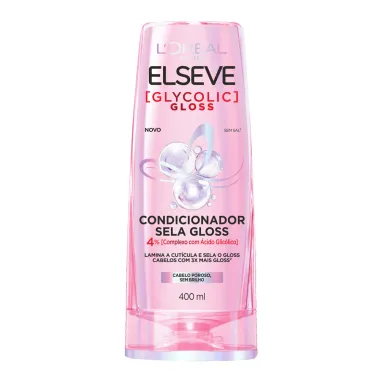 Condicionador Elseve Glycolic Gloss L'oréal Paris Sela Gloss Cabelo Poroso e sem Brilho 400ml