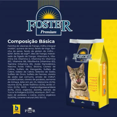 Ração para Gatos Foster Premium Cats Adultos Blend 1Kg_3