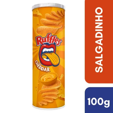 Batata Ruffles Sabor Cheddar Tubo 100G