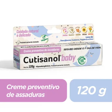 Cutisanol Baby Creme Preventivo de Assaduras Vegano 120g