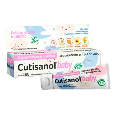 Cutisanol Baby Creme Preventivo de Assaduras Vegano 120g