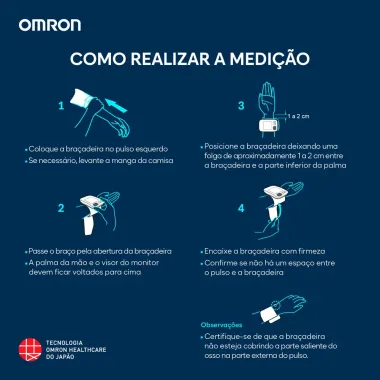 Aparelho de Press&atilde;o Omron Autom&aacute;tico Pulso HEM 6181 com 1 Unidade