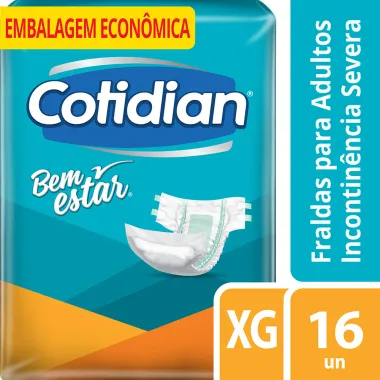 Fralda Geriátrica Cotidian Bem Estar XG 16 Unidades_2