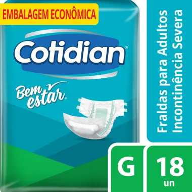 Fralda Geriátrica Cotidian Bem Estar G 18 Unidades_2