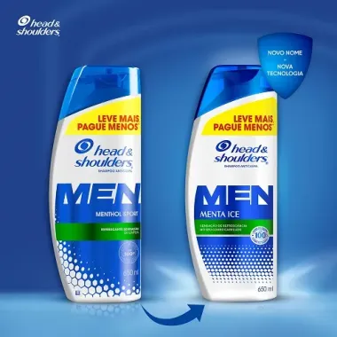 Shampoo Head & Shoulders Men Anticaspa Menthol Sport 650ml