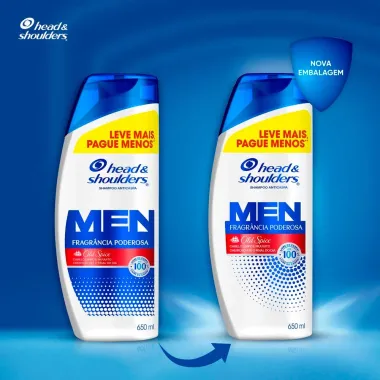 Shampoo Head & Shoulders Anticaspa Fragr&acirc;ncia Poderosa Old Spice 650ml