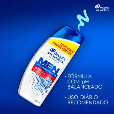 Shampoo Head & Shoulders Anticaspa Fragr&acirc;ncia Poderosa Old Spice 650ml