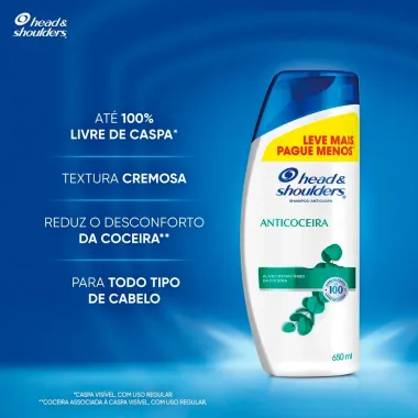 Shampoo  Head & Shoulders Anticoceira Anticaspa 650ml