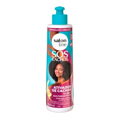 Ativador de Cachos Salon Line SOS Cachos 10 em 1 Multibenef&iacute;cios Repara&ccedil;&atilde;o e Brilho 300ml