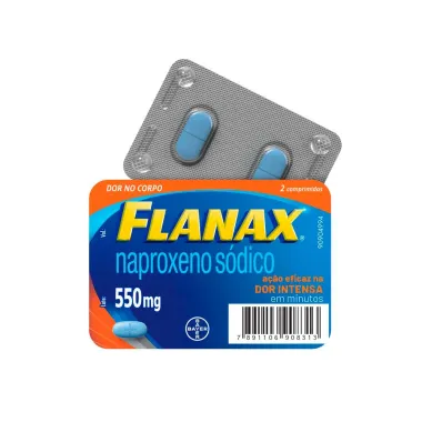 Flanax 550mg Bayer Analgésico Embalagem Econômica com 15 Comprimidos