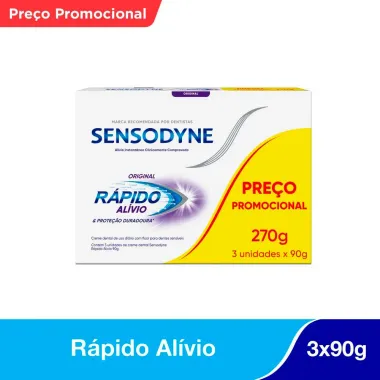Creme Dental Sensodyne Rápido Alívio 90g Leve 3 Pague 2