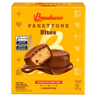 Panettone Bauducco Bites Pedaços de Panetone 107g