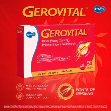 Gerovital com 30 C&aacute;psulas