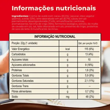 Nutella B-ready Wafer Recheado 1 Unidade de 22g
