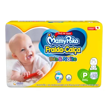 Fralda Calça MamyPoko Dia e Noite Tamanho P 46 Fraldas Descartáveis