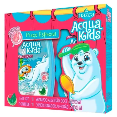 Kit Acqua Kids Shampoo 250ml + Condicionador 250ml Algodão Doce