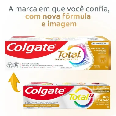Creme Dental Colgate Total Prevenção Ativa Anti Tártaro 140g