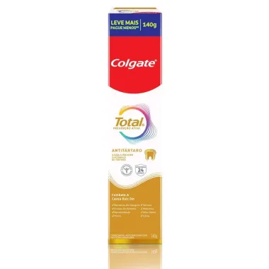 Creme Dental Colgate Total Preven&ccedil;&atilde;o Ativa Anti T&aacute;rtaro 140g