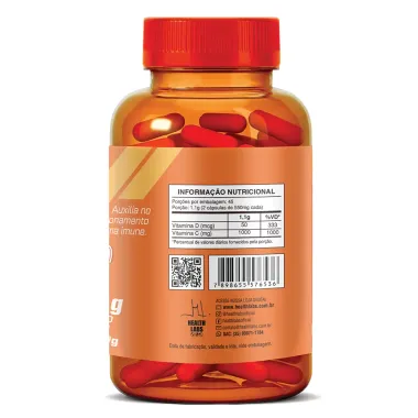 Vitamina D3 2.000UI + Vitamina C 1g Health Labs 90 C&aacute;psulas