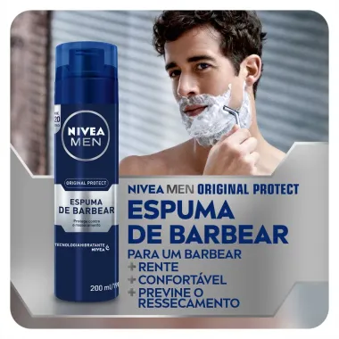 Espuma de Barbear Nivea Men Original Protect 200ml