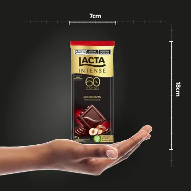 Chocolate Lacta Intense 60% Cacau Mix de Nuts 85g