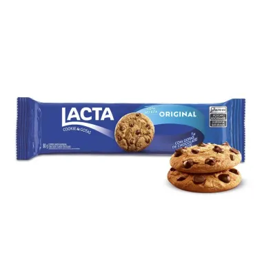 Biscoito cookie Lacta ao leite