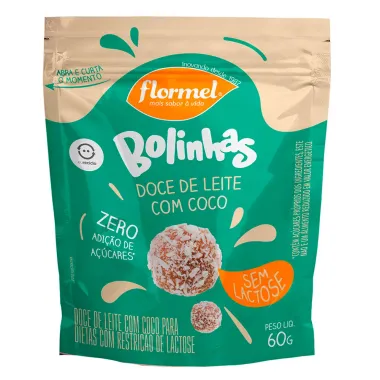 Bolinhas Doce de Leite com Coco Flormel Sem Lactose 60g