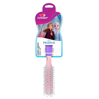 Escova de Cabelo Condor Frozen II Personagens e Cores Sortidas 1 Unidade