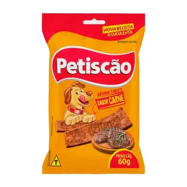 Bifinho Mastigável Petiscão Sabor Carne 60g Pacote