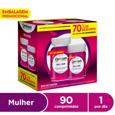 Centrum Essentials Mulher 60 Comprimidos e Ganhe 70% de Desconto no Centrum Mulher 30 Comprimidos
