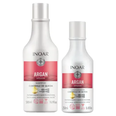 Inoar Argan Infusion Controle de Queda Kit Shampoo 500ml e Condicionador 250ml