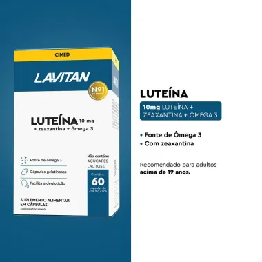 Suplemento Alimentar Lavitan Lute&iacute;na com 60 Comprimidos