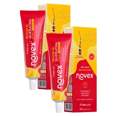 Kit 2 Recarga de Queratina Novex Reconstrutora 80g