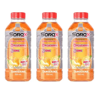 Kit 3 Sorox Sabor Tangerina 550ml