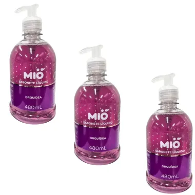 Kit 3 Sabonete Líquido Mió Orquídea 480ml