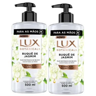 Kit 2 Sabonete Líquido Lux Botanicals para as Mãos Buquê de Jasmim 500ml