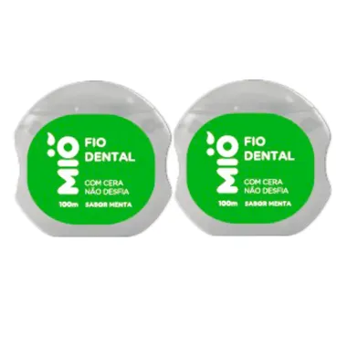 Kit 2 Fio Dental Mió Sabor Menta 100m