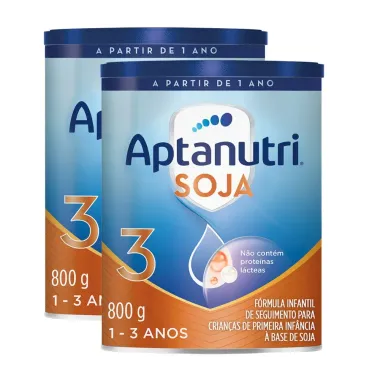 Kit 2 Primeira Infância Aptanutri Soja 3 1-3 Anos 800g